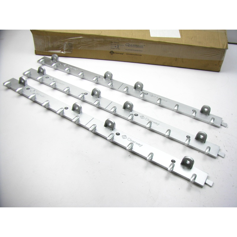 (3) Clearway HSTQMHD24010 2' Long Aluminum Dock Strip Door Boltless Mount