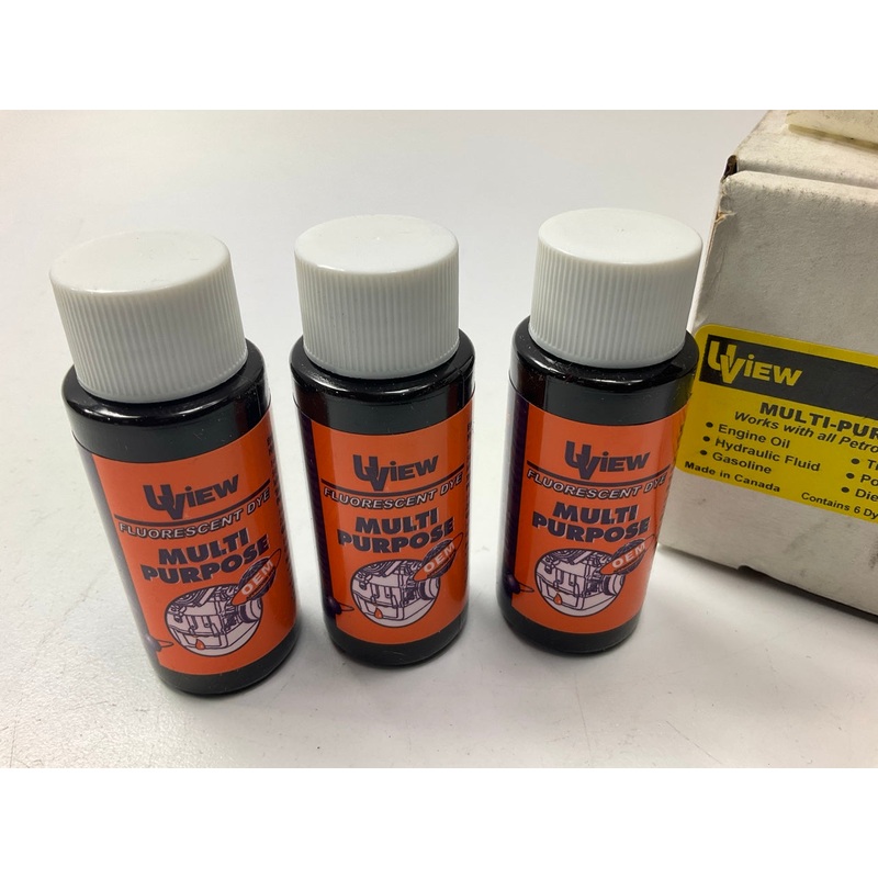(3) Uview B483206 Multi-Purpose Leak Detection Dye Bottles, 1 Oz Each