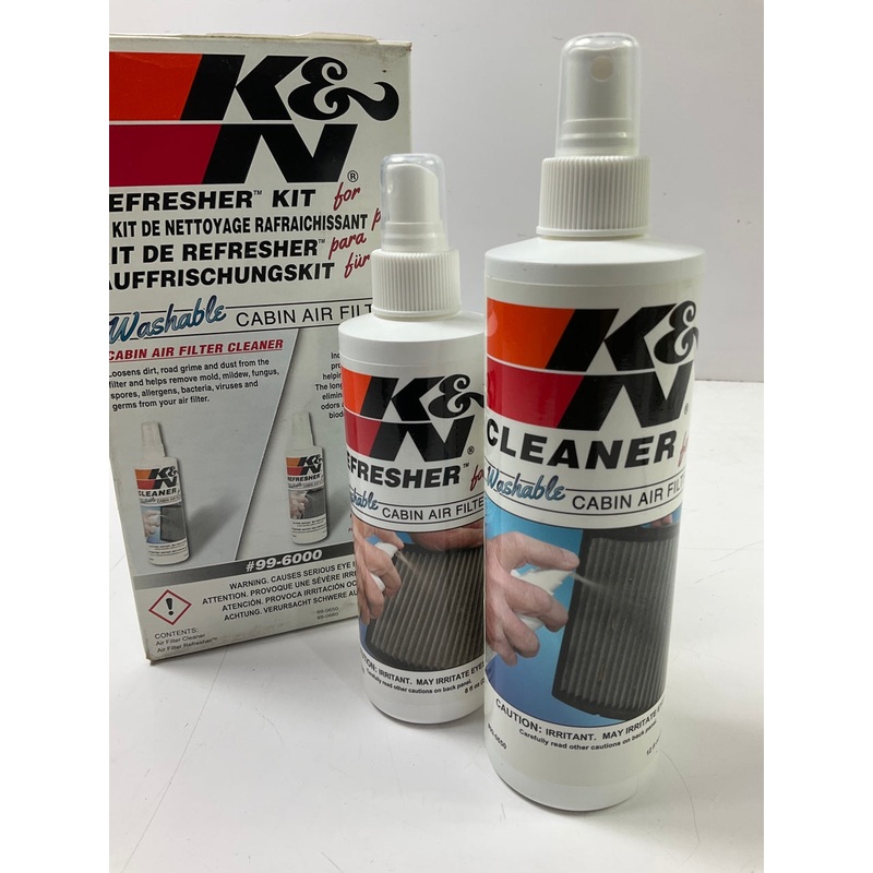 K&N 99-6000 Cabin Air Filter Refresher Cleaning System Kit