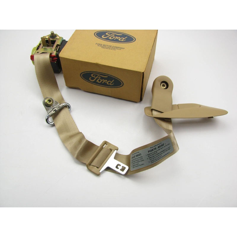 Ford F7LZ-63611B69-AAB Rear Left Seat Belt - Prairie Tan 1997 Lincoln Mark VIII