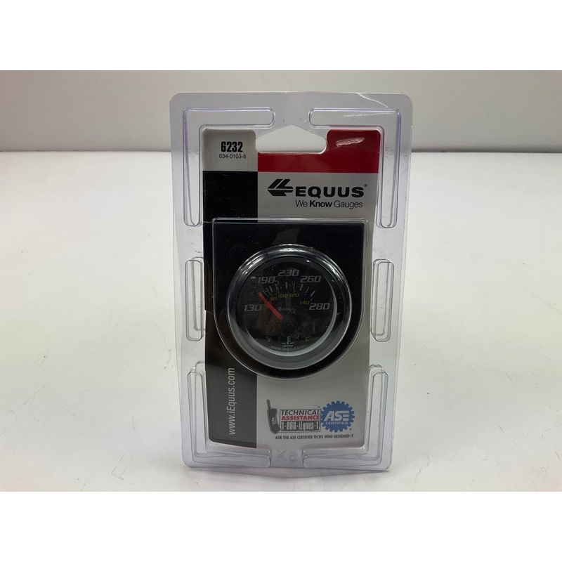 Equus 6232 2'' Mechanical Back-Lit Water Temperature Gauge, 130 - 280 Degree F