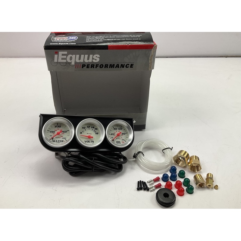 Equus 8100 1.5'' Triple Gauge Kit, Water Temperature / Oil Pressure / Volts
