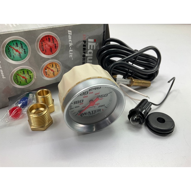 Equus 8242 2'' Coolant Temperature Mechanical Water Temp Gauge, 130-280 F