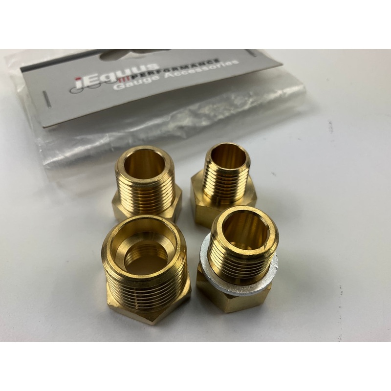 Equus 9851 Mechanical Water Temperature Gauge Adapter Brass Fittings Kit, 4 PCs