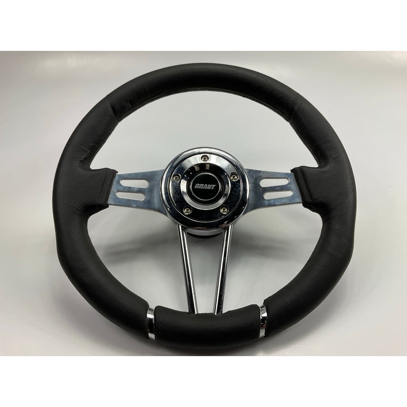 COSMETIC DAMAGE, ACTUAL ITEM SHOWN - Grant 457 13-3/4'' Club Sport Steering Wheel