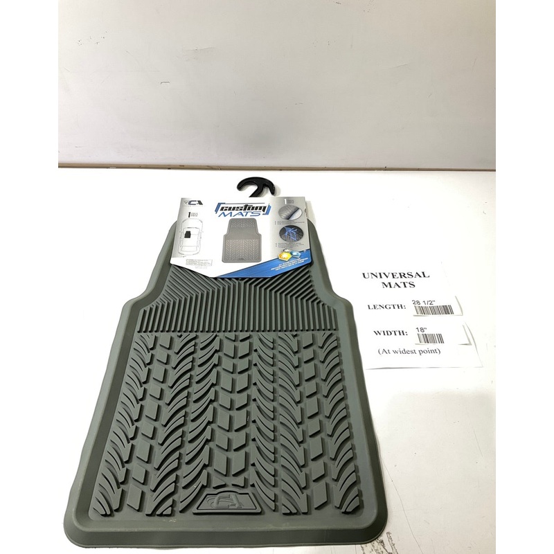 Custom Accessories 78824 - Universal Rubber Interior Floor Mat, Black, 1PC