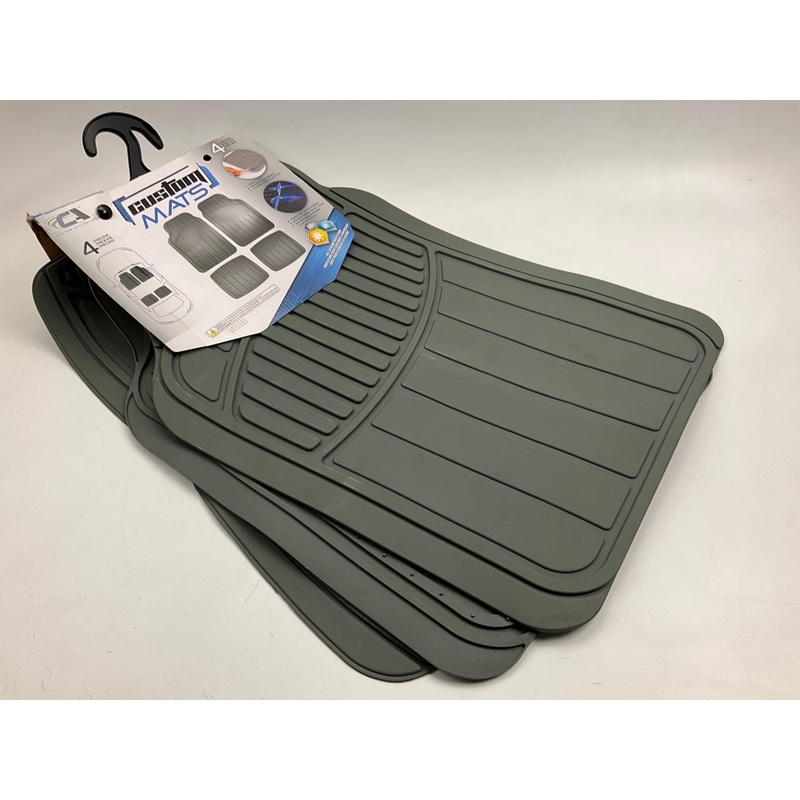 Custom Accessories 79921 4-Piece Value All-Season Rubber Floor Mats, Gray