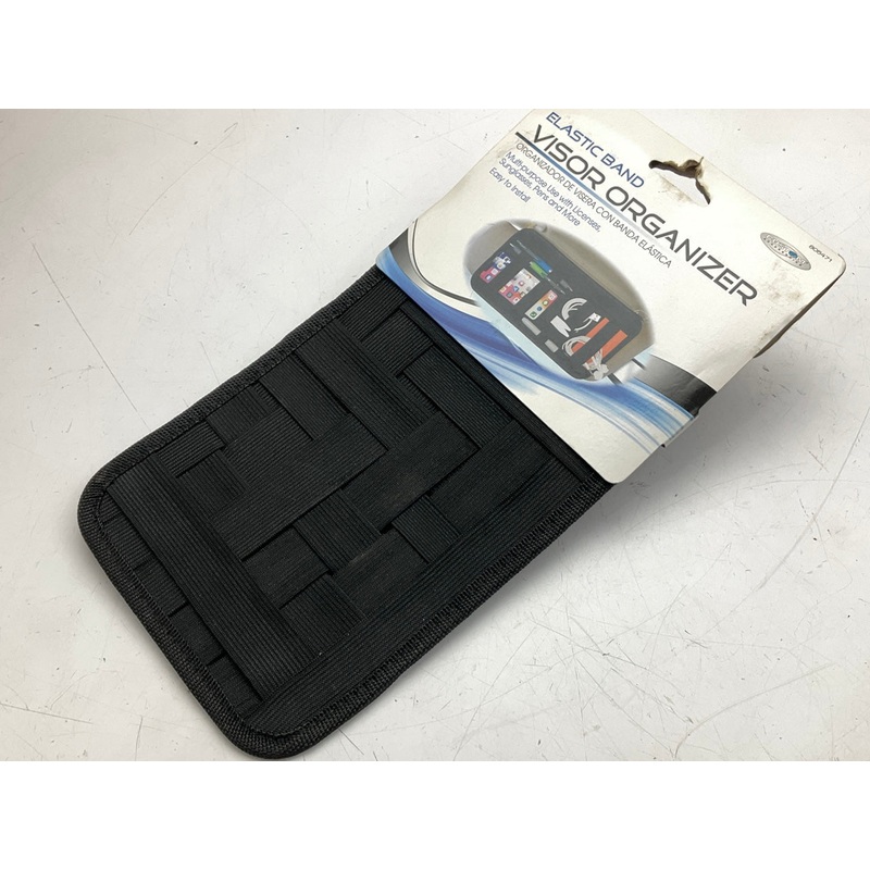 Custom Accessories 805471 Elastic Sun Visor Organizer - Clips On To Sunvisor