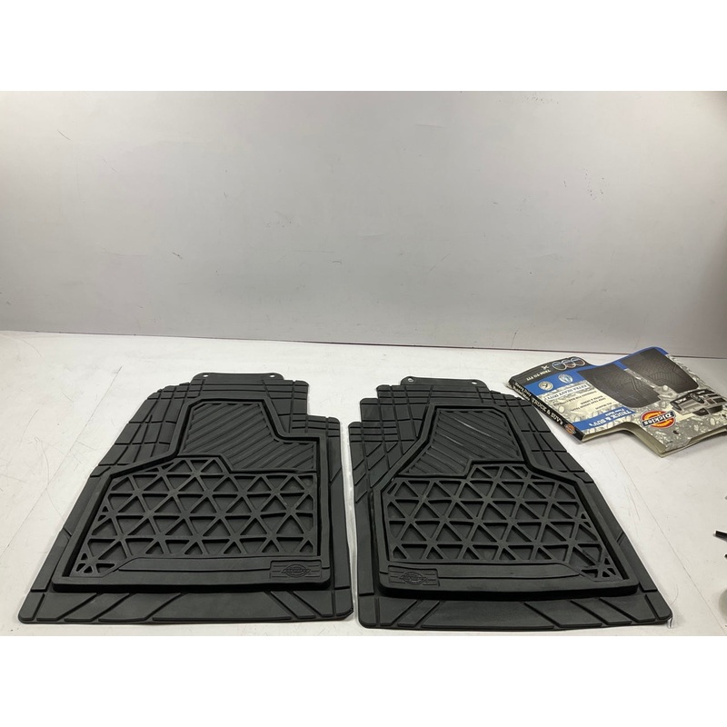 Dickies 80133 Universal Rubber Floor Mats, Front For Truck & SUV Black, 2-Pieces