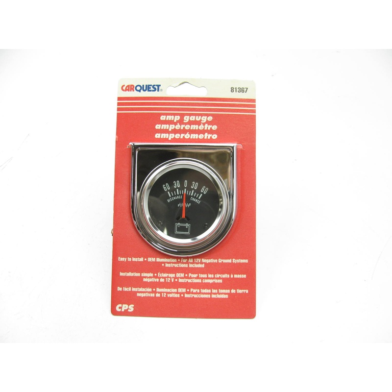 Carquest 81367 Amp Meter Gauge - 12V Negative Ground - 0-60 Amp