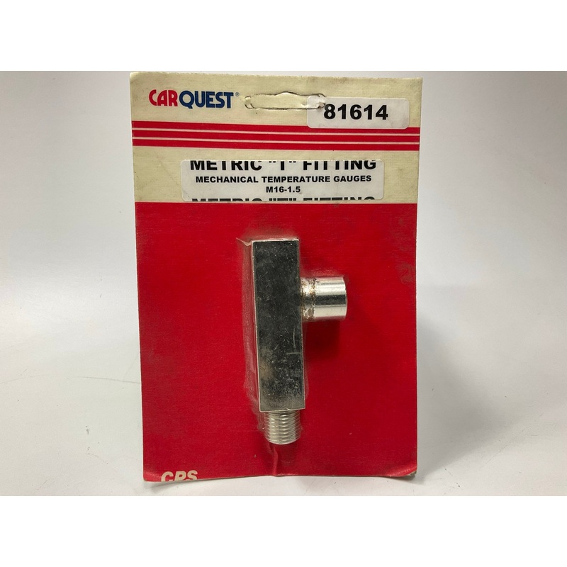Carquest 81614 Metric ''T'' Tee Fitting For Mechanical Water Temp Gauge, M16-1.5
