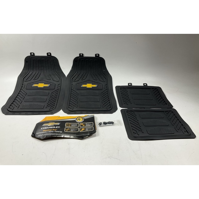 Chevy Weatherpro Black SUV Car Truck Heavy Duty All-Weather Rubber Floor Mats