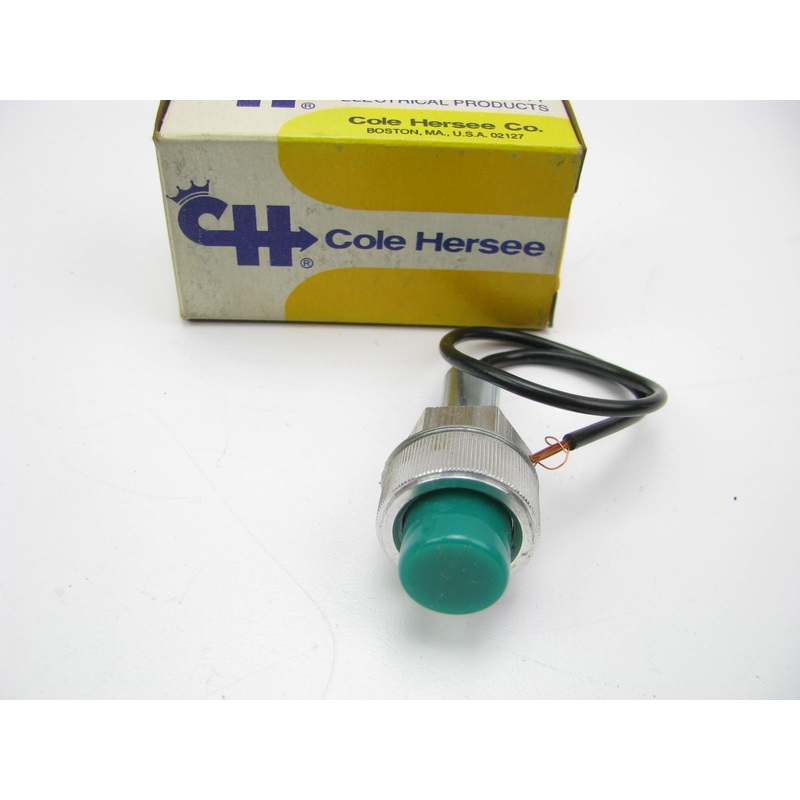 Cole Hersee PL-117-GC Heavy Duty Pilot Light - Single Contact 12V 5/8'' Green