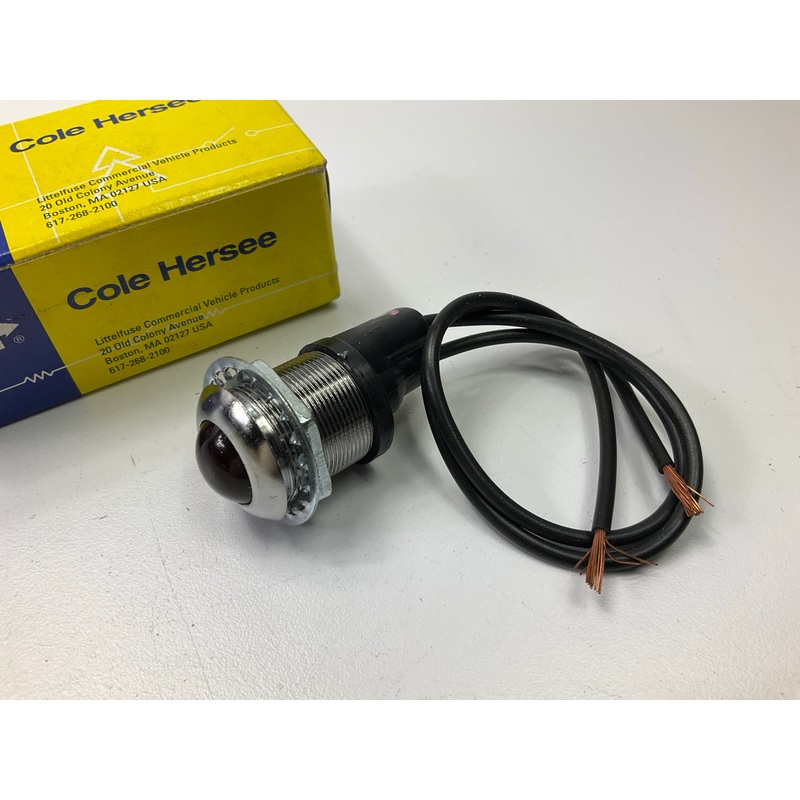 Cole Hersee PL-20-RC000-BX Pilot Light, 12V, Incandescent Lamp, Red Lens
