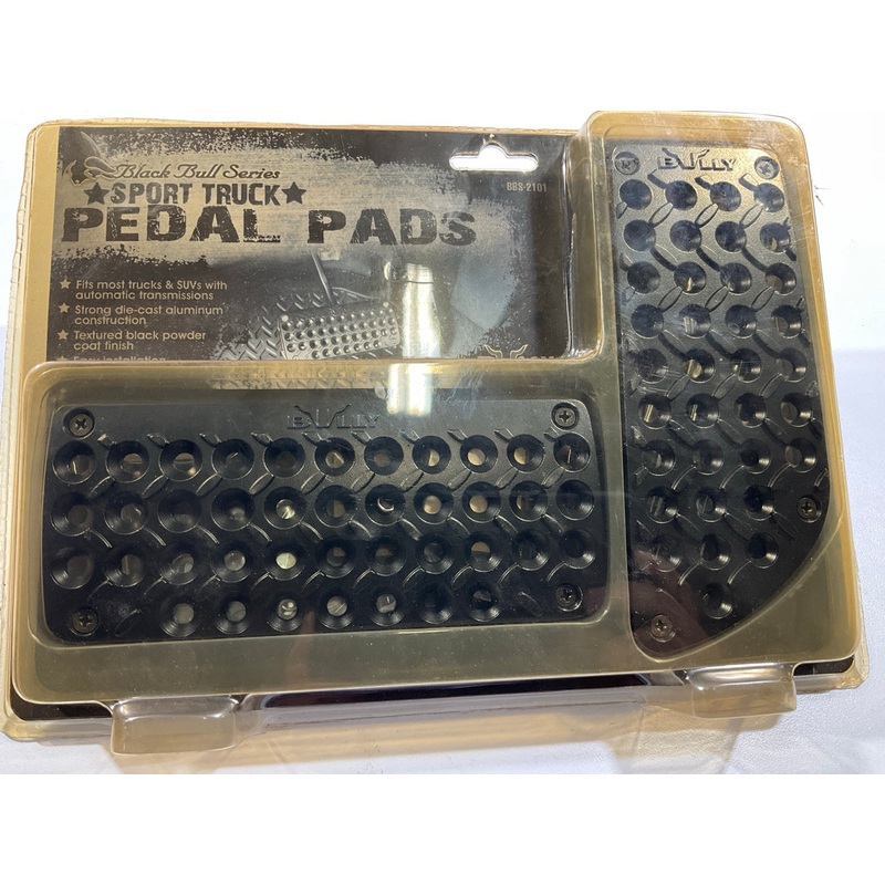 Bully BBS-2101 Black Sport Truck Pedal Pads For Trucks & SUVs W/ Automatic Trans