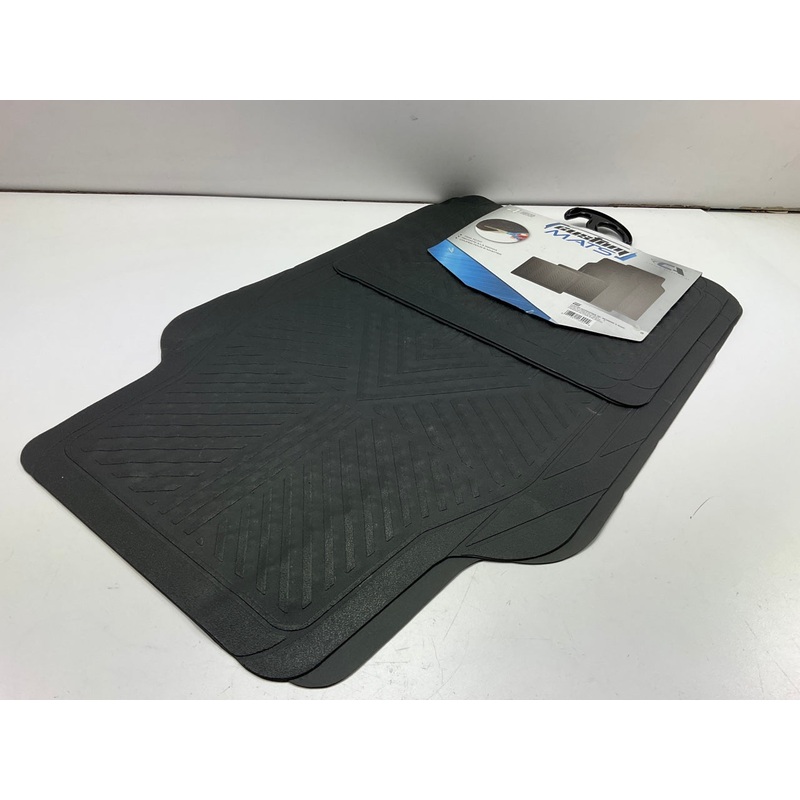 CA 78801 Black Standard Molded Rubber Floor Mats, 4-Piece Set, 28''x17'' Fronts