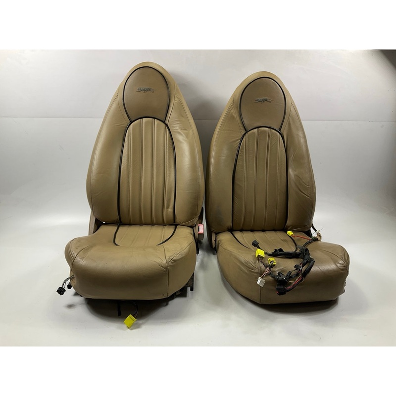 USED, AS SHOWN - Front Leather Seats (BROWN) OEM For 97-99 Jaguar XK8