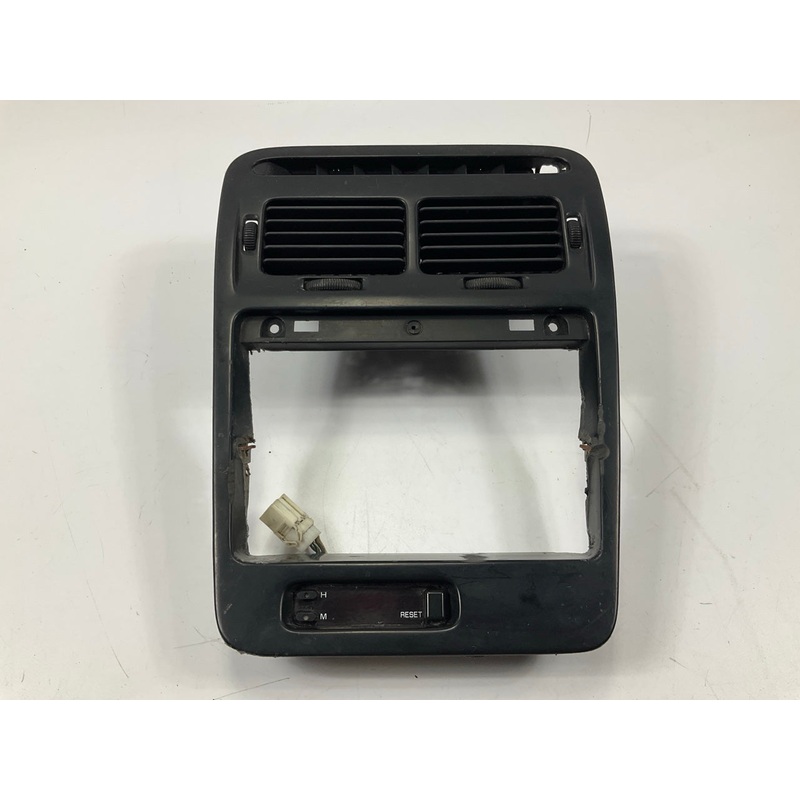 USED Black Center Dash A/C Vent Radio Trim Bezel With Clock For 90-96 300zx Z32
