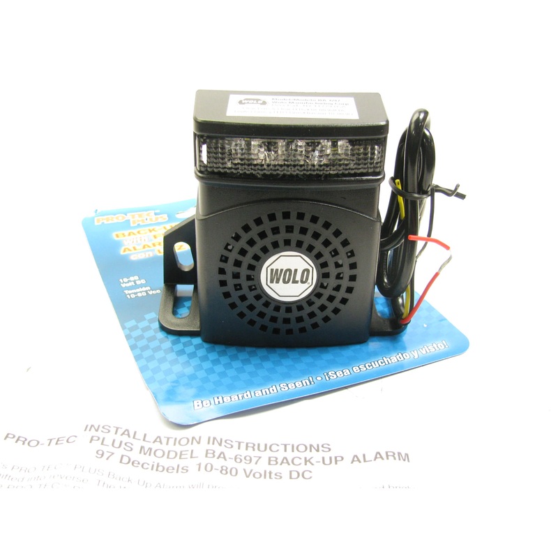 Wolo BA-697 97 Db Decibel Back-Up Reverse Alarm With Single Flash 1 Watt LEDS