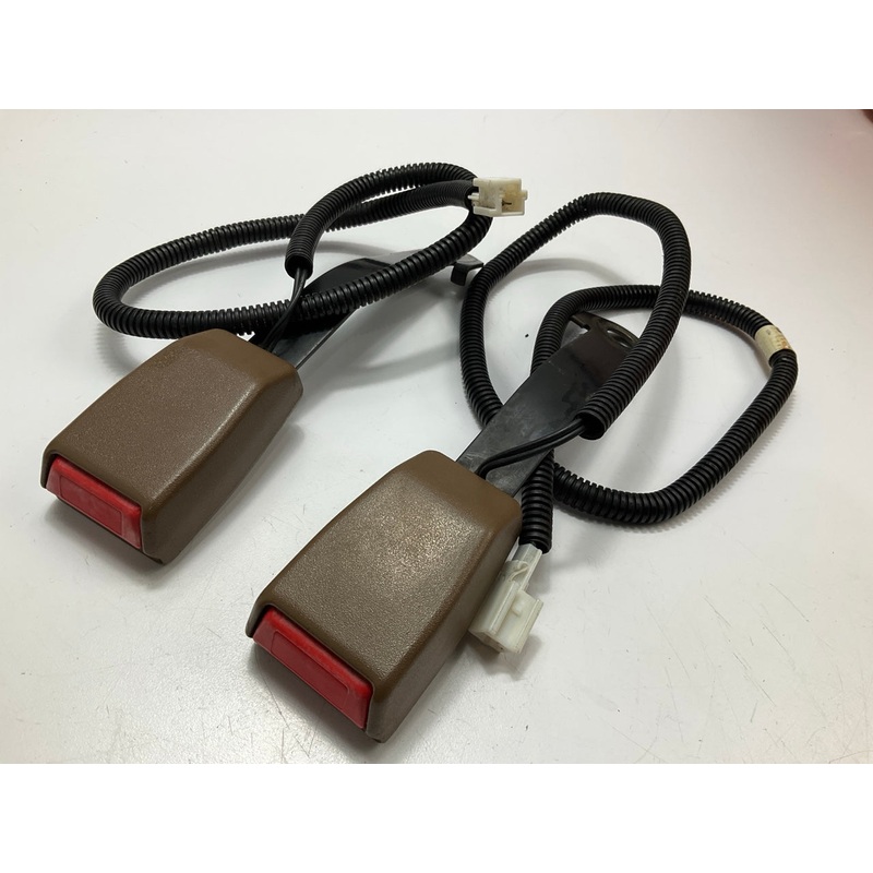 USED #509 - Left & Right Seat Belt Buckles, Brown, OEM For 1990-1996 300zx Z32