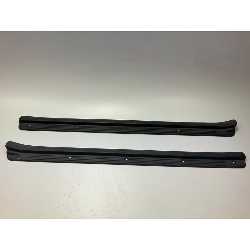 USED #769 - Black Interior Door Sill Scuff Plates, Pair, OEM For 90-96 300zx Z32