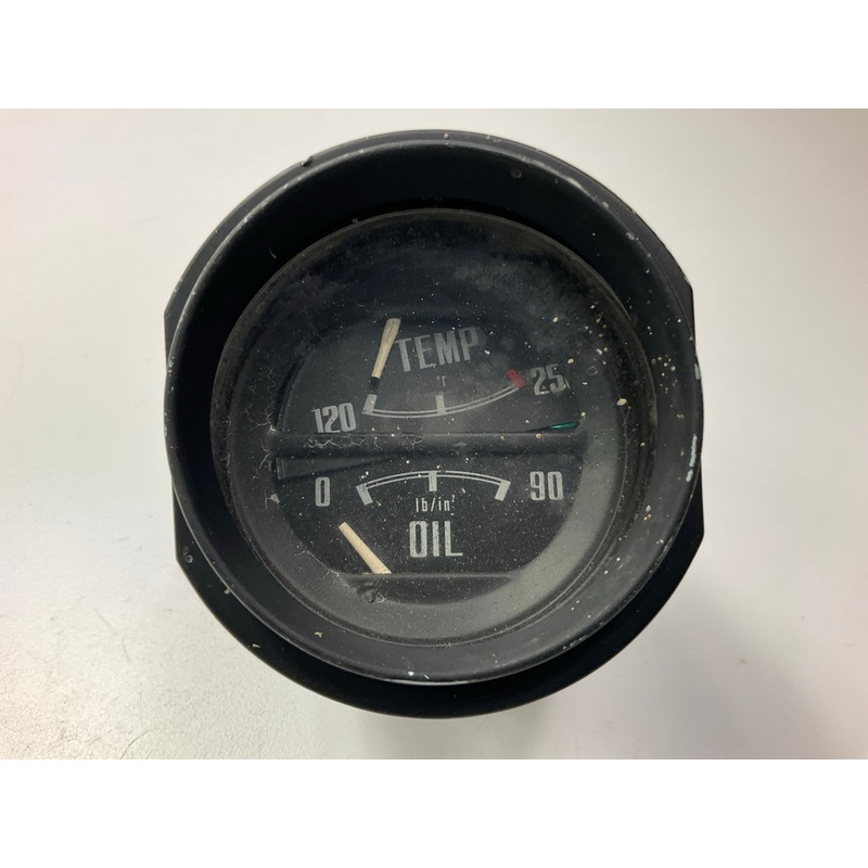 USED #917 - Oil Pressure Water Temp Gauge OEM For 1970-1973 Datsun 240z
