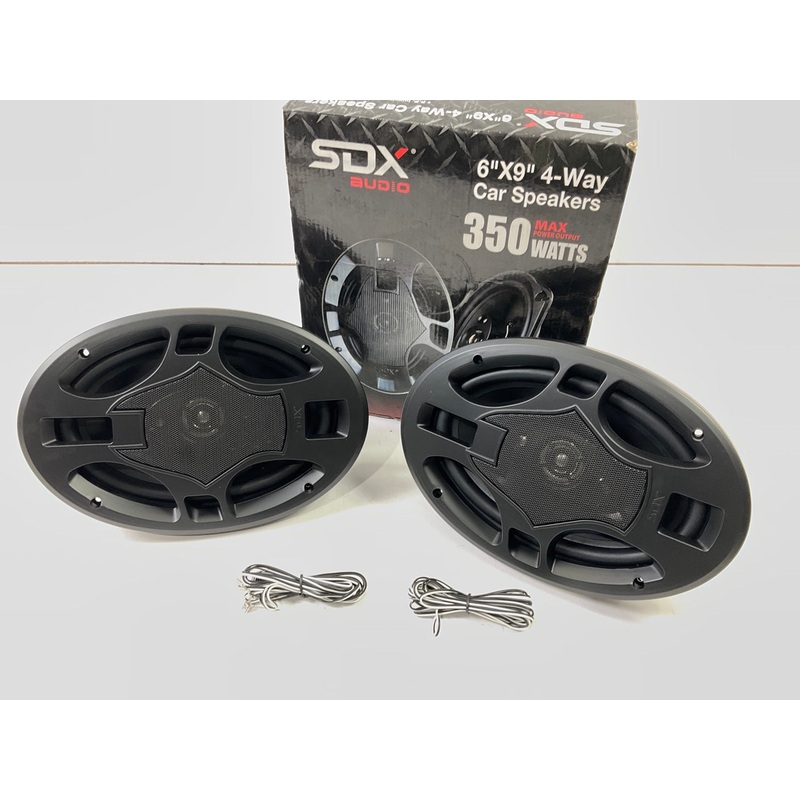 SONDPEX CS16609 SDX Audio 6x9 Inch 4-Way Car Speakers (Pair), 350W Max