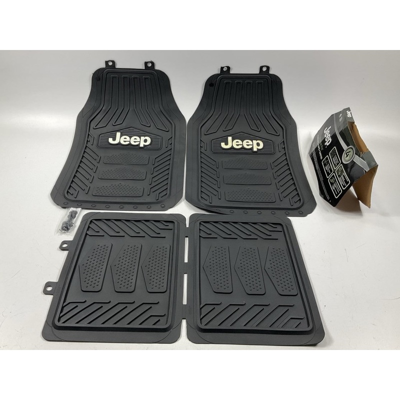 STAINED - Plasticolor 001668 All Weather Rubber Floor Mats 4-Piece Set For JEEP