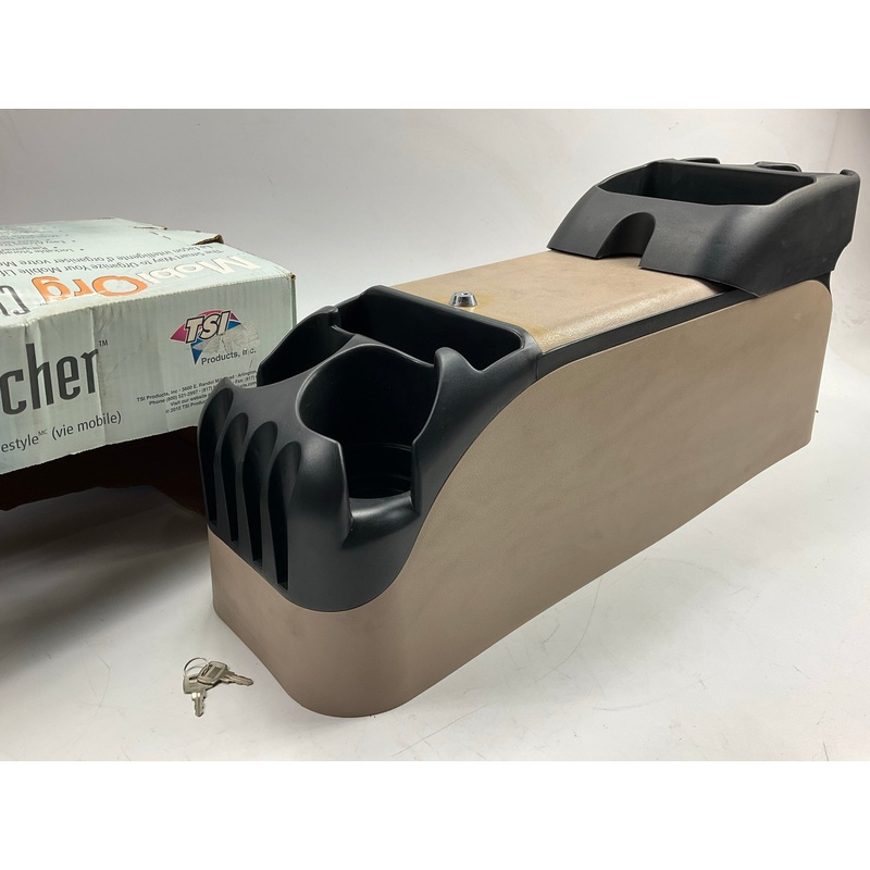 STAINED SEE PHOTO TSI 54214 Universal Truck SUV Clutter Catch Center Console TAN