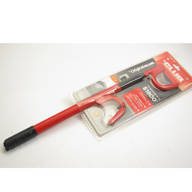 The Club 1000 Original Club Steering Wheel Lock, Red, Anti-theft Car Truck Lock