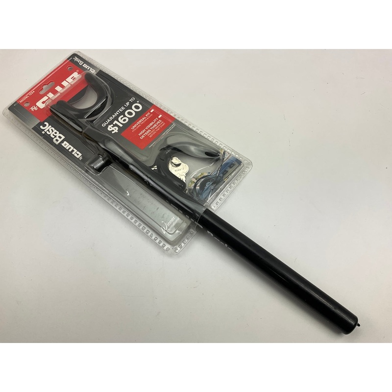 The Club 1234 Basic Club Steering Wheel Anti-theft Lock, Black