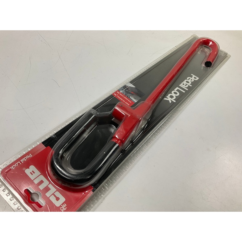 The Club CL303 Pedal To Steering Wheel Anti-theft Lock, Red, Within 22.5''-30''