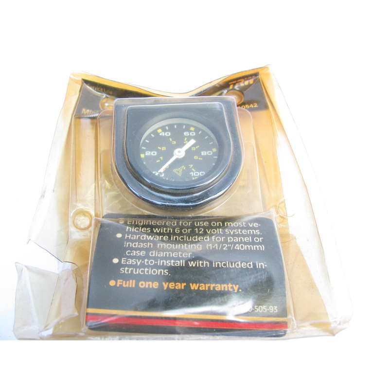 TRW 610542 Minature Oil Pressure Gauge Kit 0-100 PSI 6V / 12V Systems