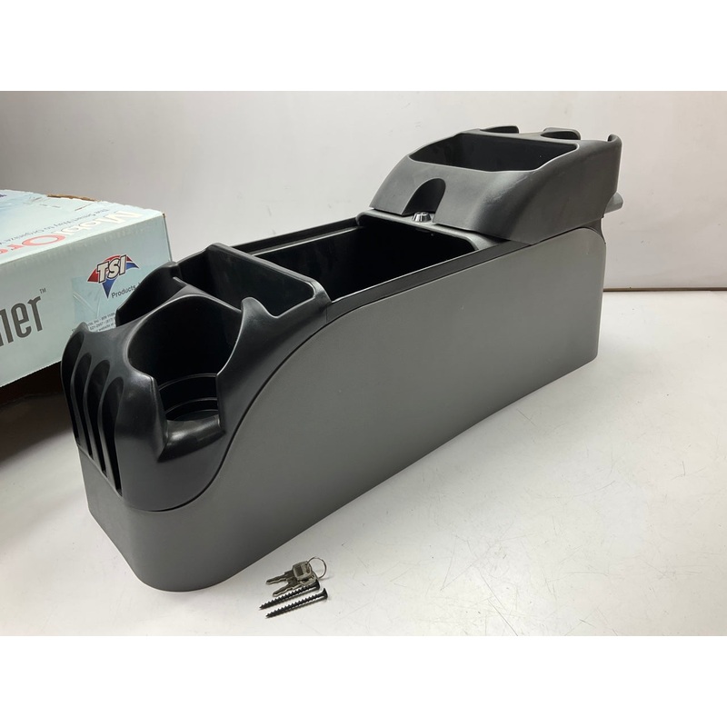 TSI 54215 Custom Universal Clutter Catcher Center Console W/ Drink Holder 27'' L