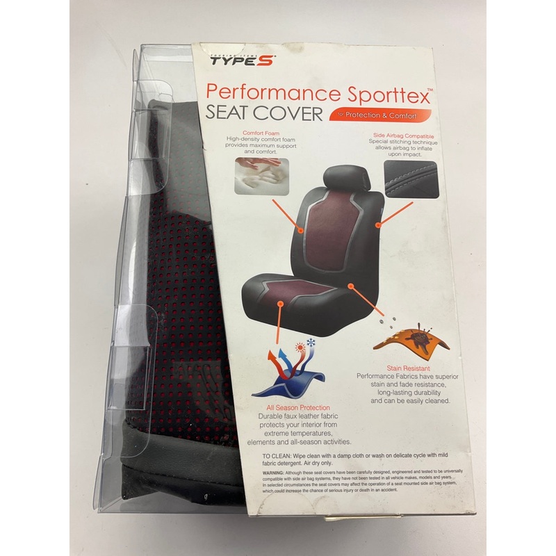 Type S 55968 Type S Sporttex Perforated Red Seat Cover