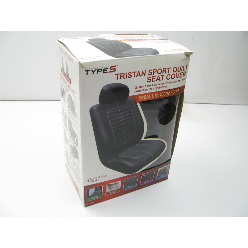 Type S SC53692-6 Black Tristan Sport Quilt Seat Cover