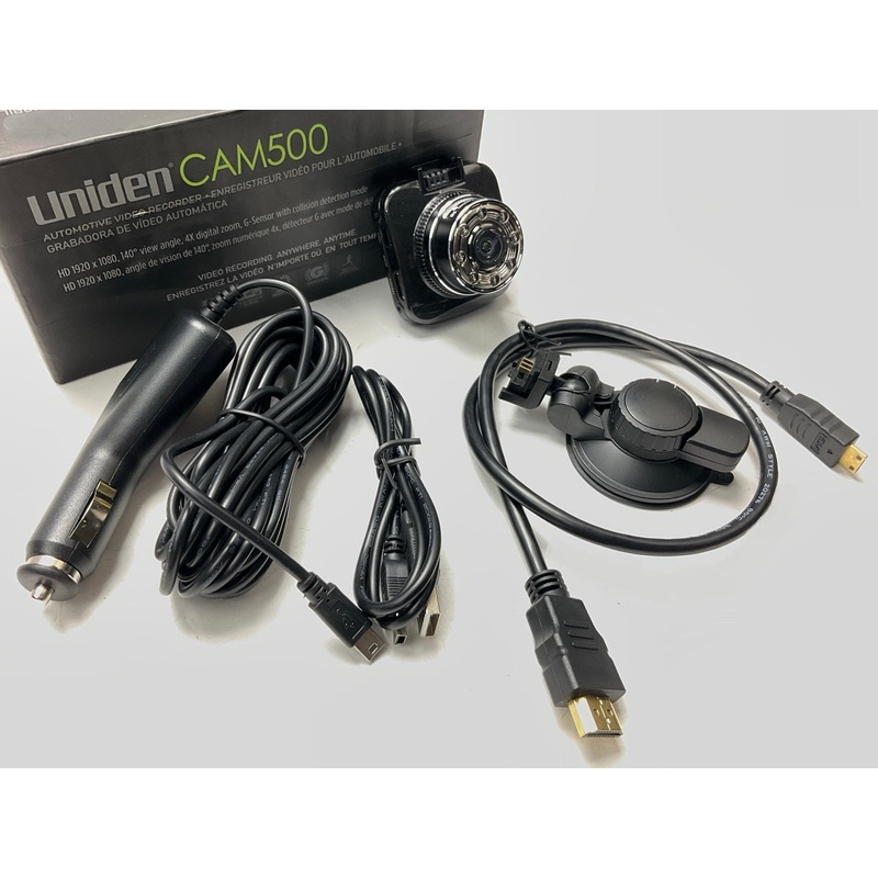 Uniden CAM500 Wide View Angle HD 1080P Dash Cam W/ Loop Video Recoding Camera
