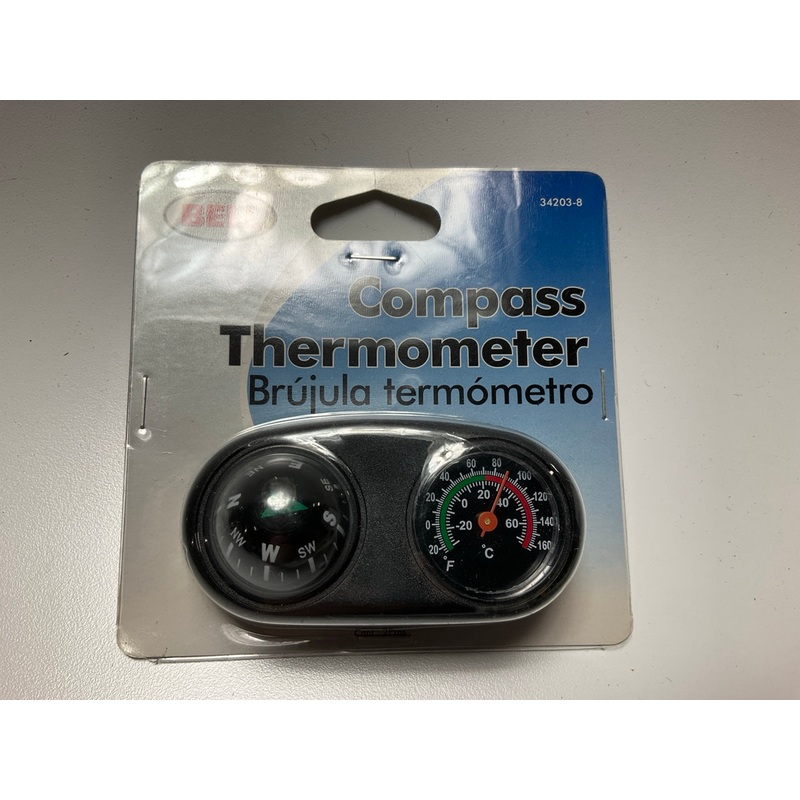 Bell 34203-8 R-A-M- Compass Thermometer Mounts Witth Hook And Loop Tape