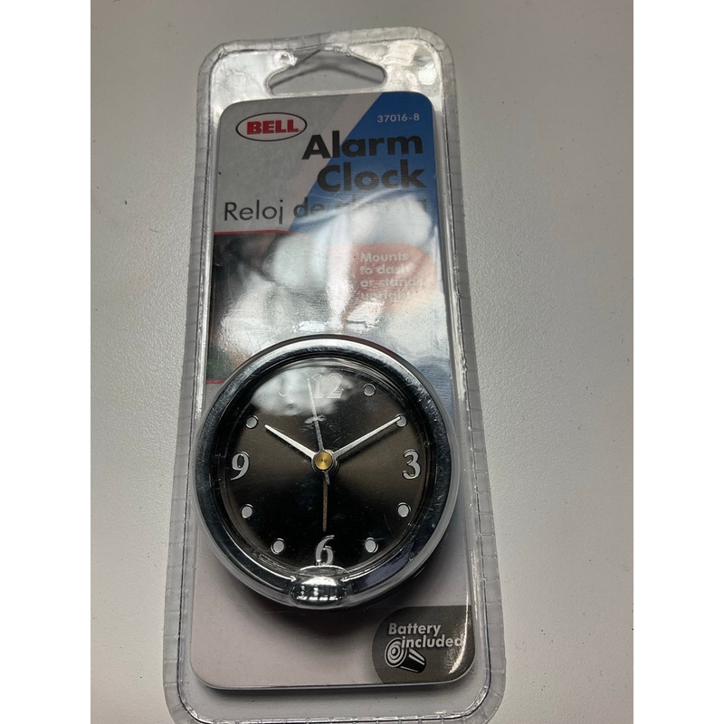 Bell 37016-8 Analog Alarm Clock Mounts With Hook And Loop Tape