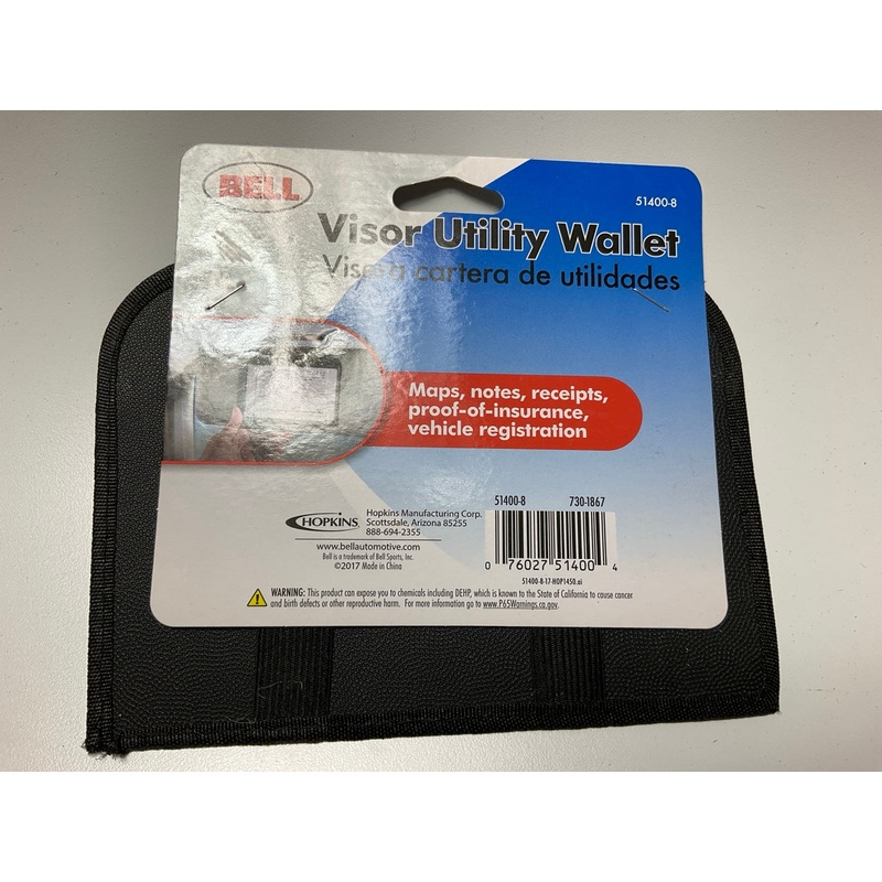 Bell 51400-8 Sun Visor Utility Storage Organizer Wallet For Cars, Trucks, SUVs