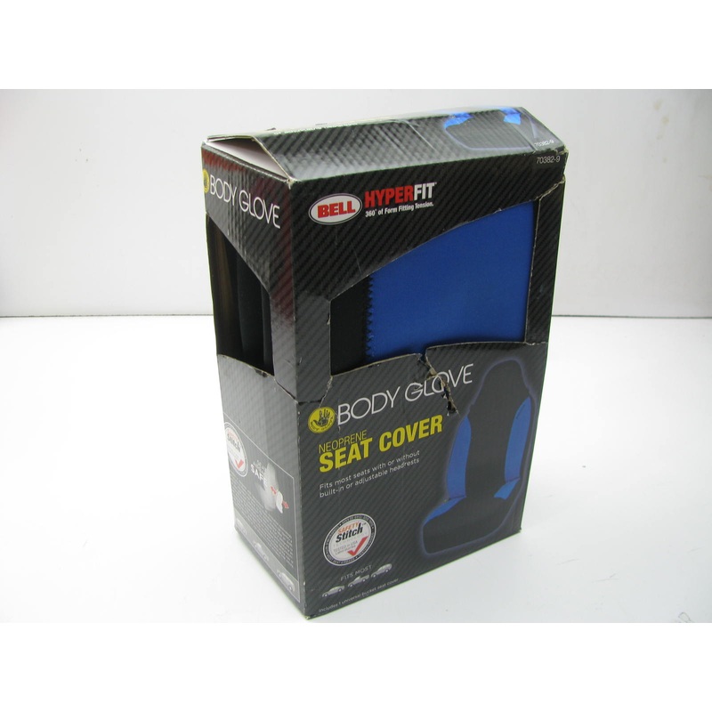 Bell 70382-9 Universal Body Glove Neoprene Black & Blue Bucket Seat Cover
