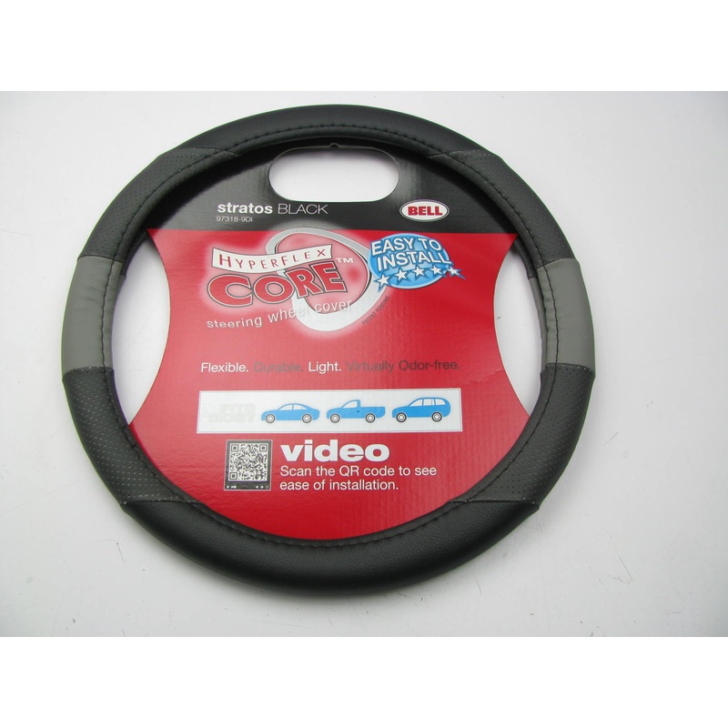 Bell 97318-9DI Statos BLACK Steering Wheel Cover W/ Hyperflex Core 14.5''-15.5''