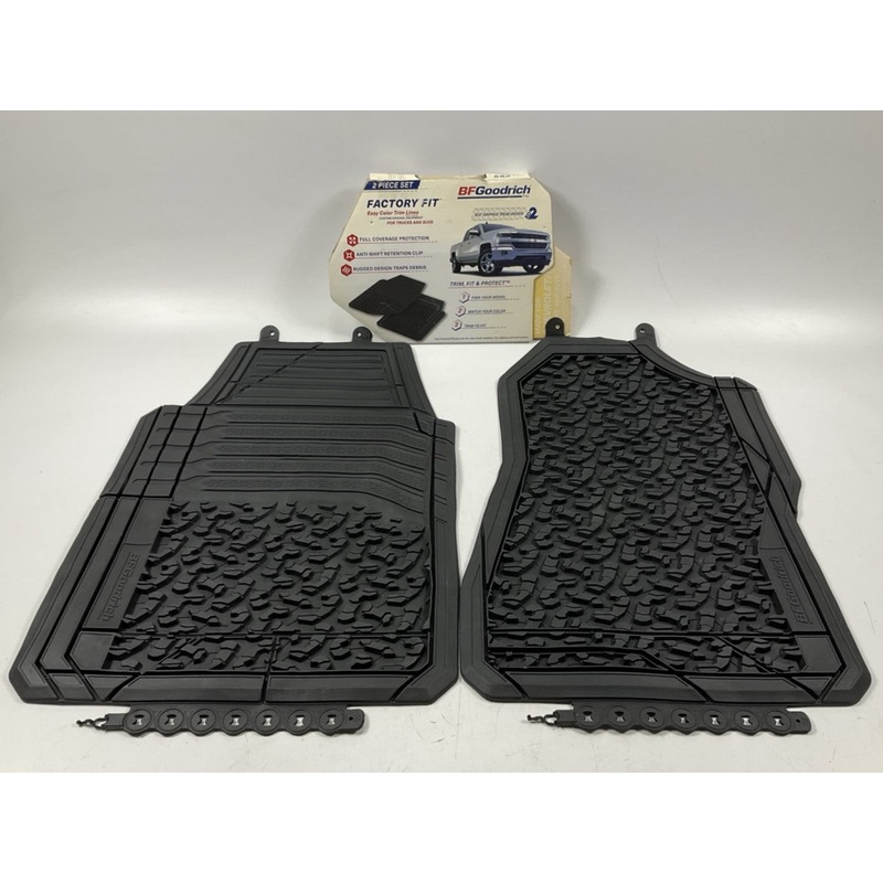 BF Goodrich 582-10 Rubber Floor Mats, Chevy & GMC Truck SUV, All Weather, Black