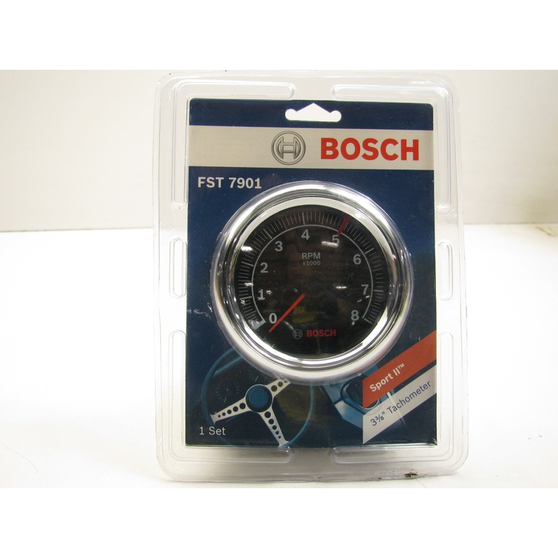 Bosch FST7901 Sport II 3-3/8'' Tachometer (Black Face) RPM 0-8000