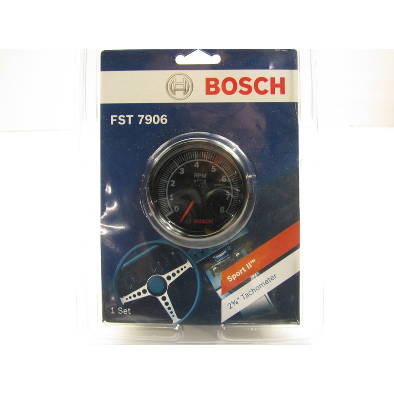 Bosch FST7906 Sport II 2-5/8'' Tachometer BLACK RPM 0-8000
