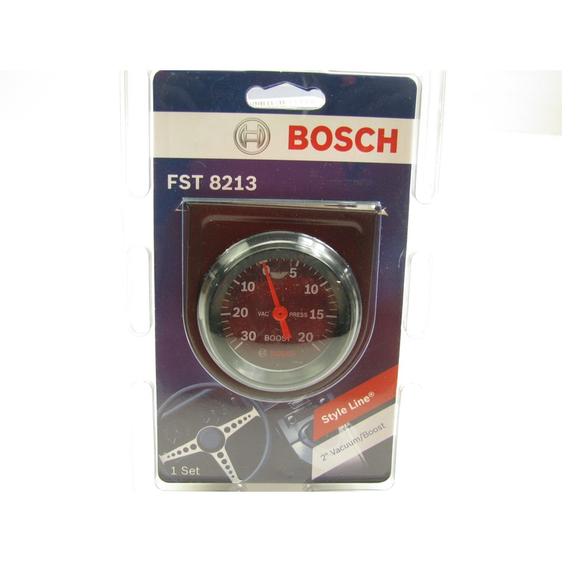 Bosch FST8213 Style Line 2'' Mechanical Vacuum/Boost Gauge - Black Face