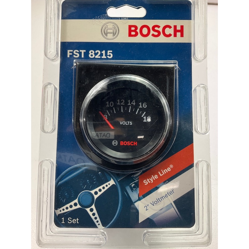 Bosch FST8215 Gauges Style Line 2  Electrical Voltmeter Gauge (Black Face)