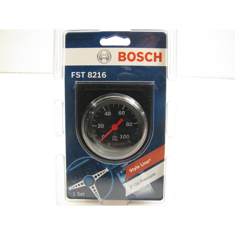Bosch FST8216 Style Line 2'' Mechanical Oil Pressure Gauge (Black)