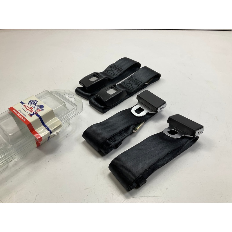 Safetboy STBSB2LSBK  2-Point Non-Retractable Lap Seat Belts, PAIR, HOT ROD