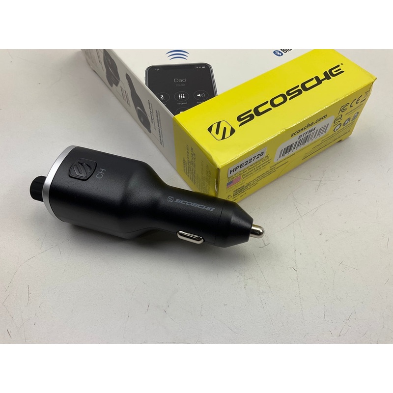Scosche BTFM4 Bluetooth FM Transmitter Hands Free Car Kit W/ Dual USB Ports